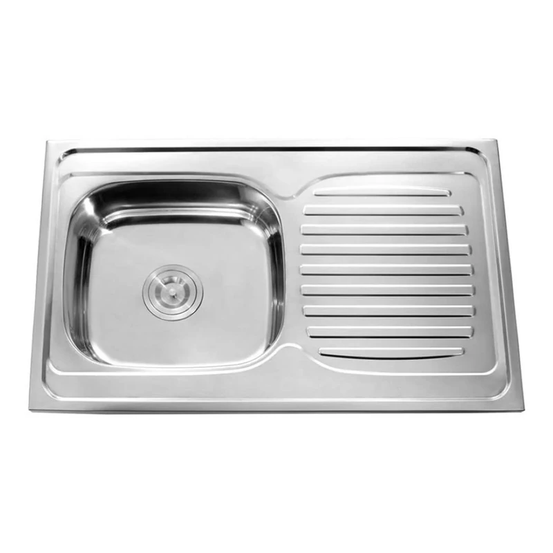 Stalwart DA-YTS8050C Drop in Single Basin Sink with Drainer Stainless Steel - Image 1