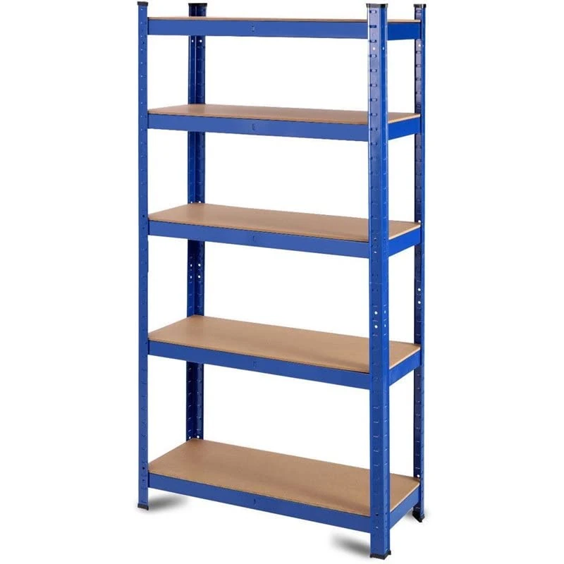 Adexa P9030 Powder Coated Steel Industrial Shelving Unit, Medium Duty, 900 mm x 300 mm x 1800 mm, 5 Shelves, 175 kg/Shelf