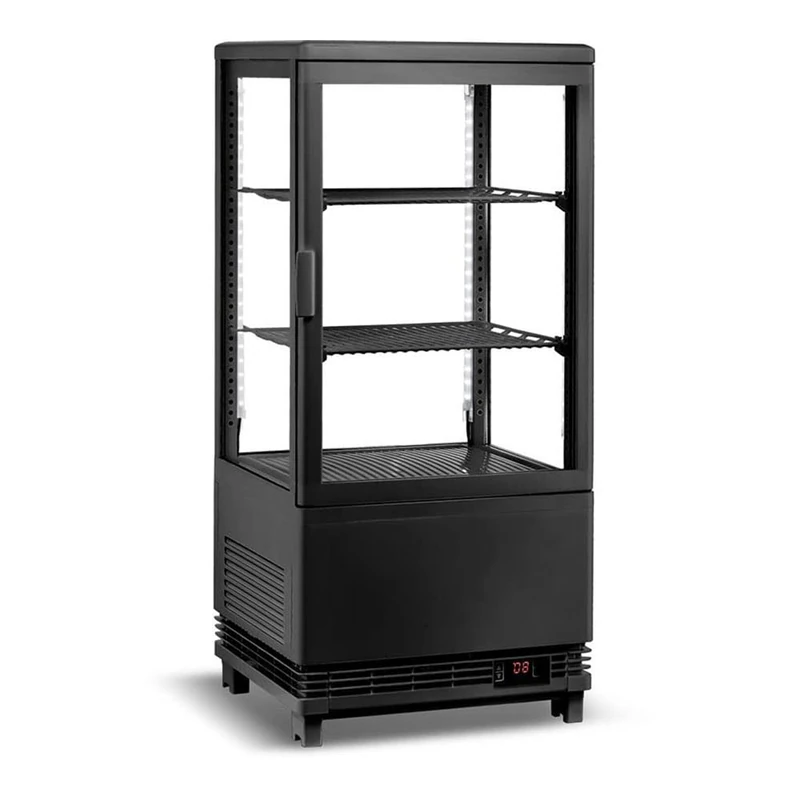 Stalwart DA-CL68B Countertop Display Fridge 68 litres 3 Shelves Black 1 Flat Door - Image 1