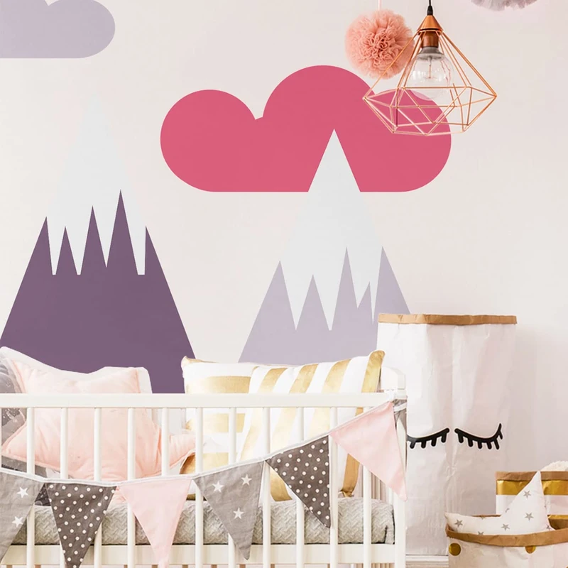Children's Wall Stickers – Nursery Decoration – Giant Wall Sticker for Children Scandinavian Mountains Loka – 100 x 150 cm
