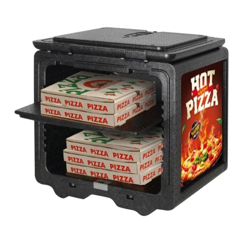 Stalwart DA-EPPMBP Front Loaded Pizza Box Transporter with Label Area