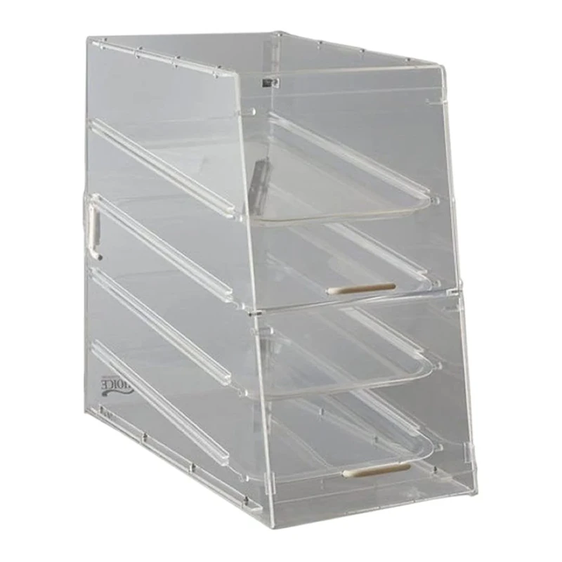 Stalwart DA-DTBC10904 4 Tier Acrylic Bakery Display Case with Front and Rear Doors