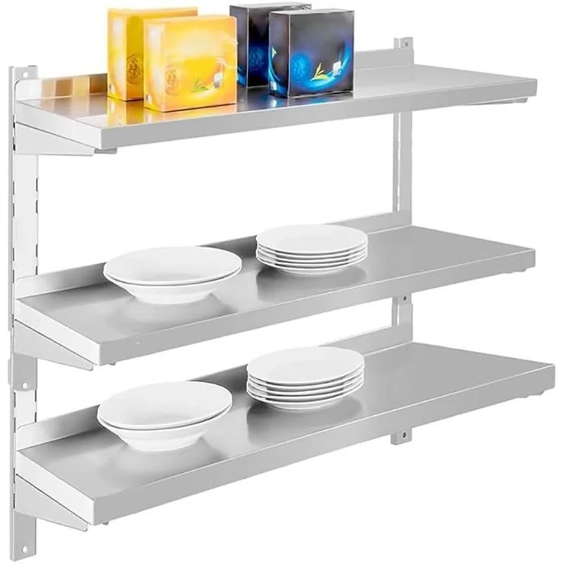 Stalwart DA-VWS1833 Wall Shelf 3 Levels 1800x300x1100mm Stainless Steel