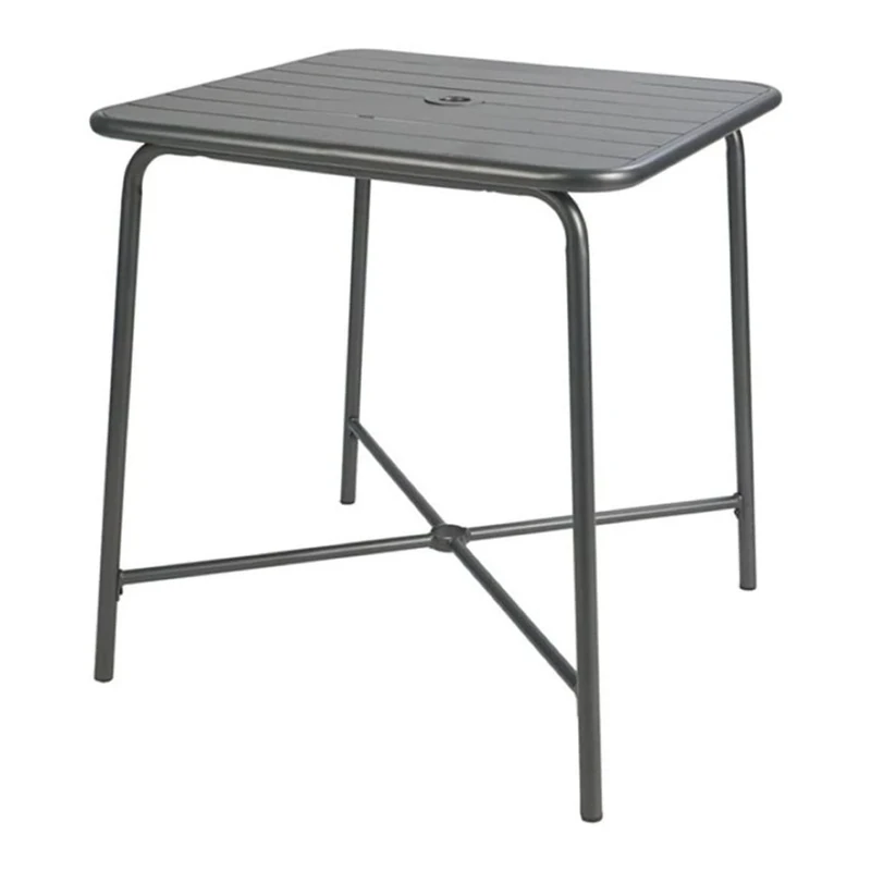 Stalwart DA-GSHW1046GM Bistro Table Steel Gun Metal 710x710mm Indoors