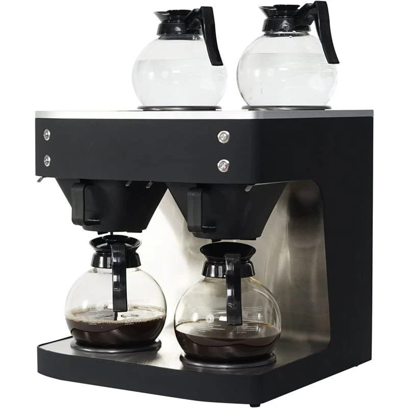 Commercial Twin Filter Coffee Maker Manual Fill 4 Glass jugs 4 hotplates DA-DRB686P