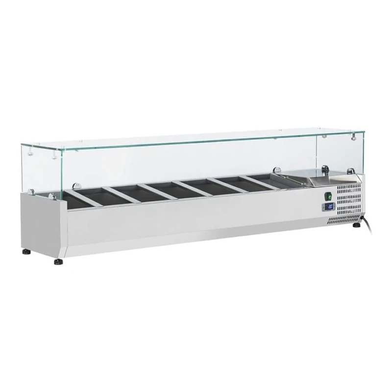 Refrigerated Servery Prep Top 1600mm 7xGN1/4 Depth 330mm DA-PT16