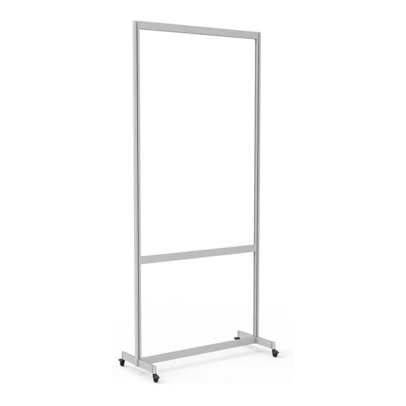 Stalwart DA-AC80002 Freestanding Mobile Sneeze Guard/Plastic Divider Screen 889x1905mm Clear