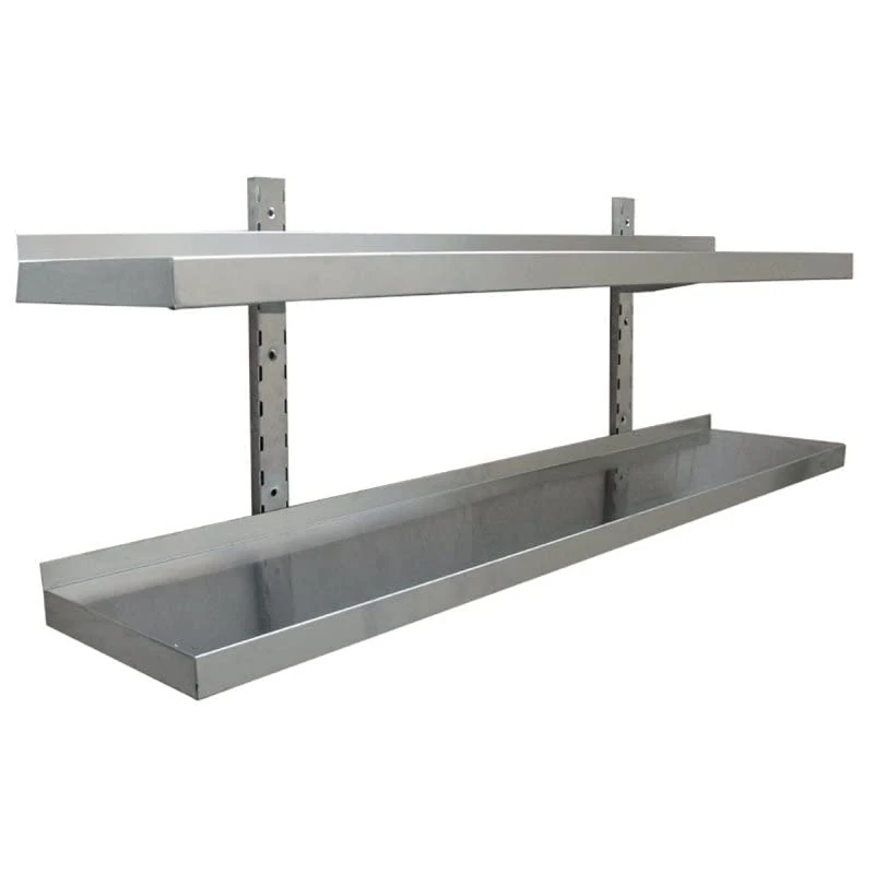 Stalwart DA-THWBS2R124 Wall Shelf 2 Levels 1200x400mm Stainless Steel