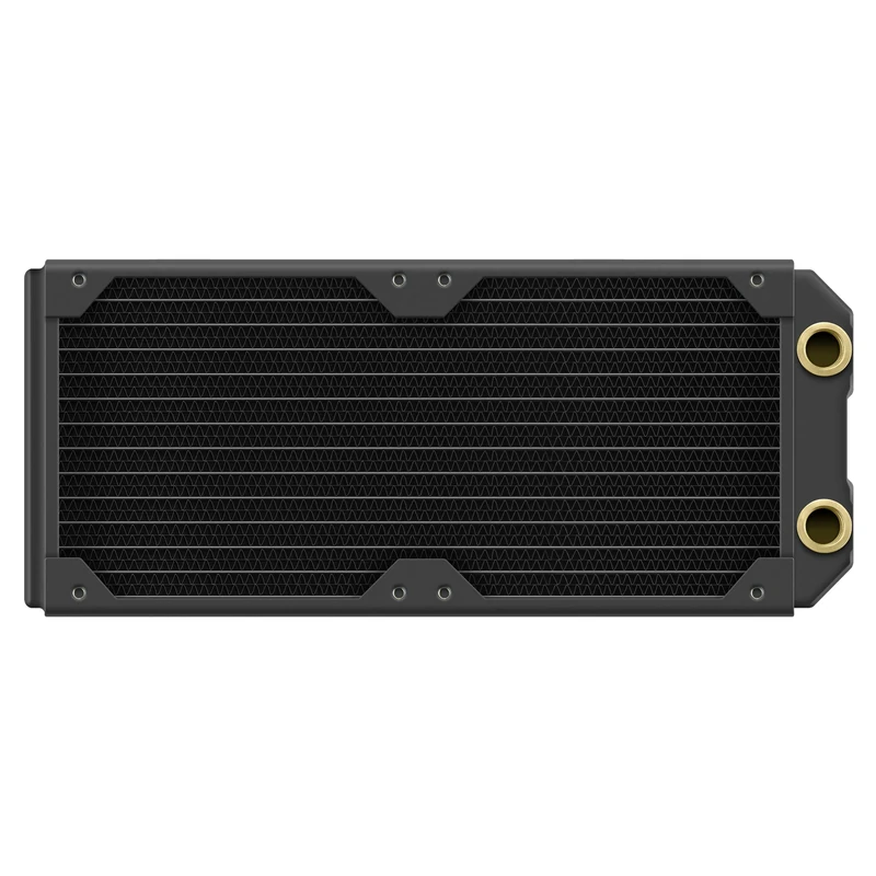 Corsair Hydro X Series XR5 240mm NEO Water Cooling Radiator – Premium Copper Core – Optimised for Low-Noise – 2x120mm Fan Mounts – Screw Protection Plates – G1/4” Threads – Black