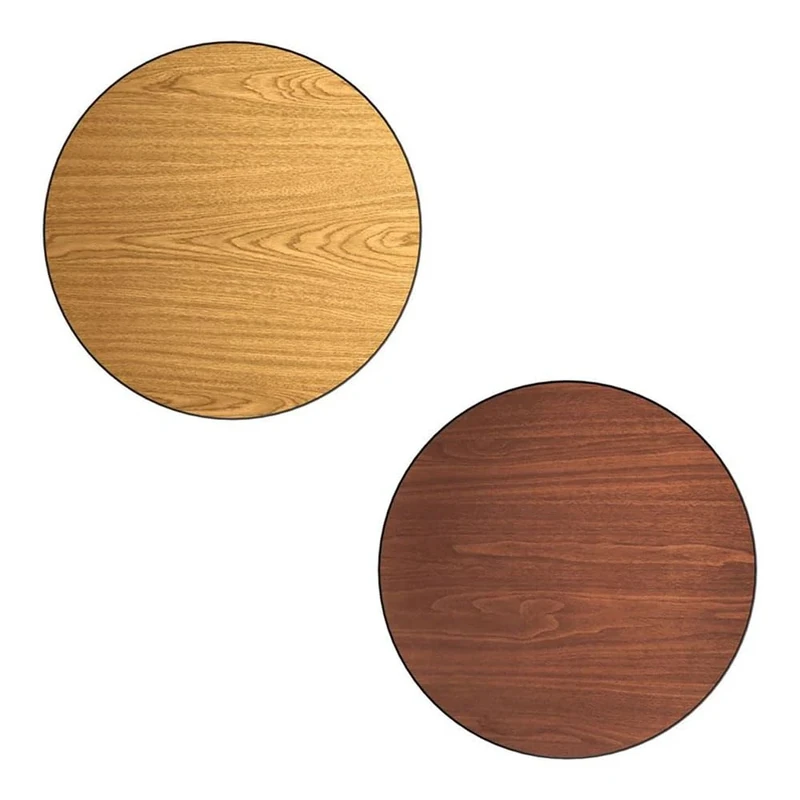 Stalwart DA-TT30RWN Laminated Round Table top Reversible Walnut Natural 30 inches