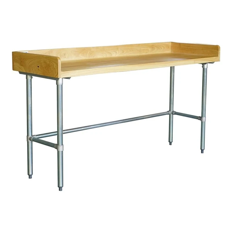 Stalwart DA-RWTG600X1500100BSOB Bakery Work Table Wood top 3 Sides upstand 1500x600x900mm