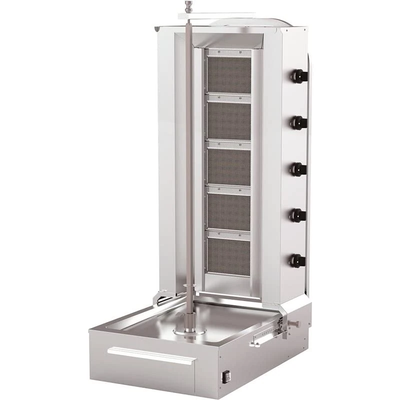 Stalwart DA-KLG152S Commercial Gyros/Kebab Grill Gas Bottom Motor Capacity 80kg 5 Burners 16.25kW
