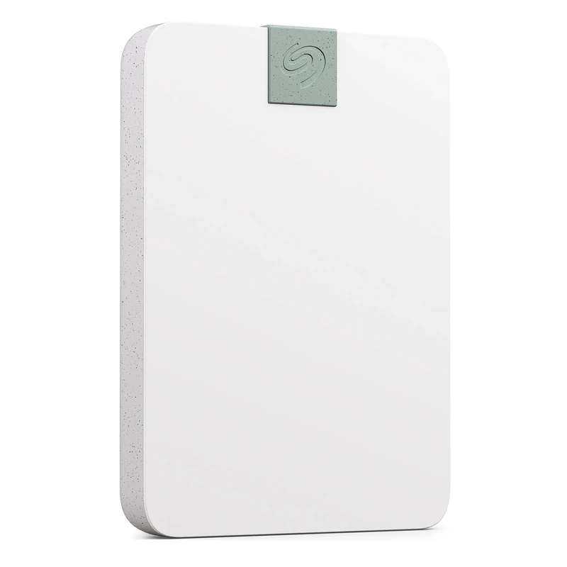 Seagate Ultra Touch HDD 2TB, External HDD, Cloud White, Post-Consumer Recycled material, USB-C compatibility with PC, Mac & Chromebook, Data Rescue Services (STMA2000400)