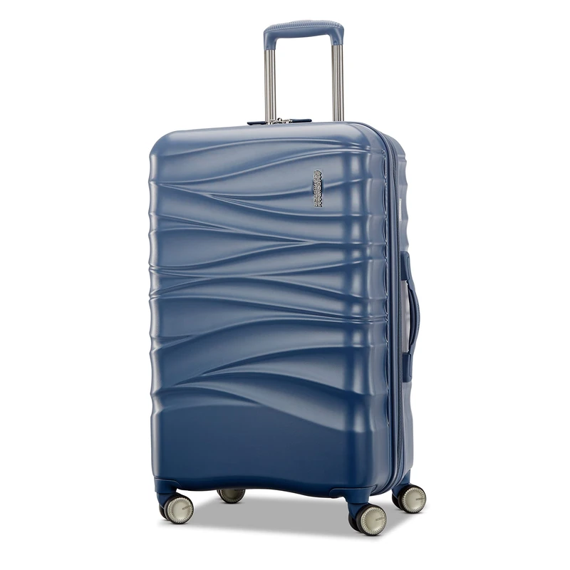 American Tourister Cascade Hardside Expandable Luggage with Spinner Wheels, Slate Blue, 20-Inch Spinner, Cascade Hardside Expandable Luggage with Spinner Wheels - Image 1