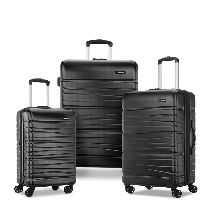 Samsonite Evolve Se Hardside Expandable Luggage with Double Spinner Wheels, Bass Black, Large Spinner, Evolve Se Hardside Expandable Luggage with Double Spinner Wheels