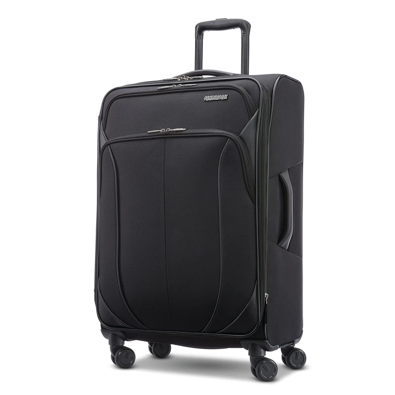 American Tourister 4 Kix 2.0 Expandable Softside Luggage with Spinner Wheels, Black, 20 Spinner, 4 Kix 2.0 Expandable Softside Luggage with Spinner Wheels