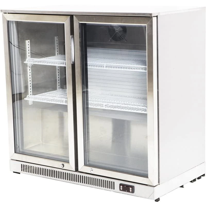 Stalwart DA-SSBC02PP Back bar Cooler 2 hinged Doors 220 litres Stainless Steel