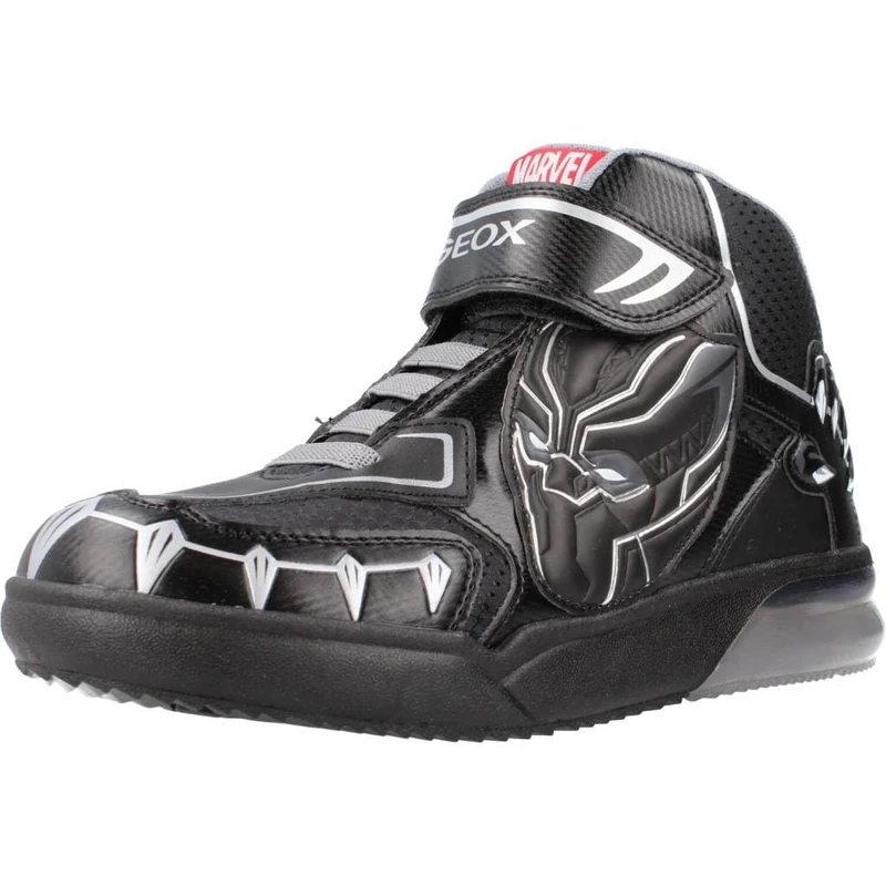 Geox J Grayjay Boy Sneaker, Black Silver, 7 UK Child