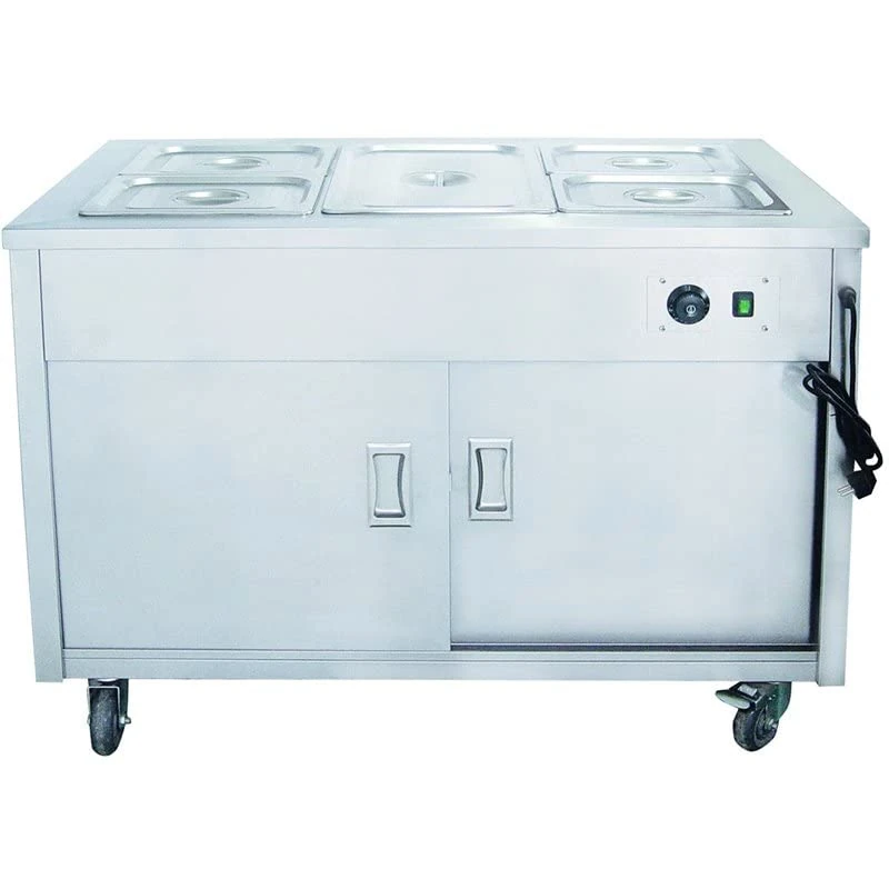 Stalwart DA-MH3 Mobile Dry Bain Marie on Cupboard 3xGN1/1