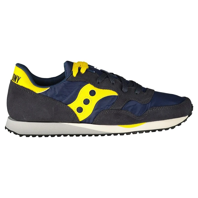 Saucony DXN Sneaker Trainer Shoe, Navy-Yellow, 7.5