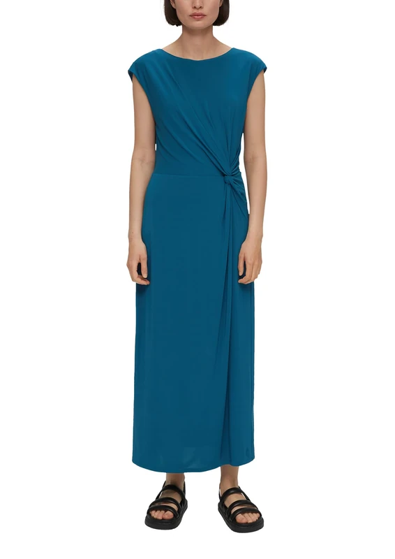 s.Oliver BLACK LABEL Women's Midi Dress, Petrol 6768, 18