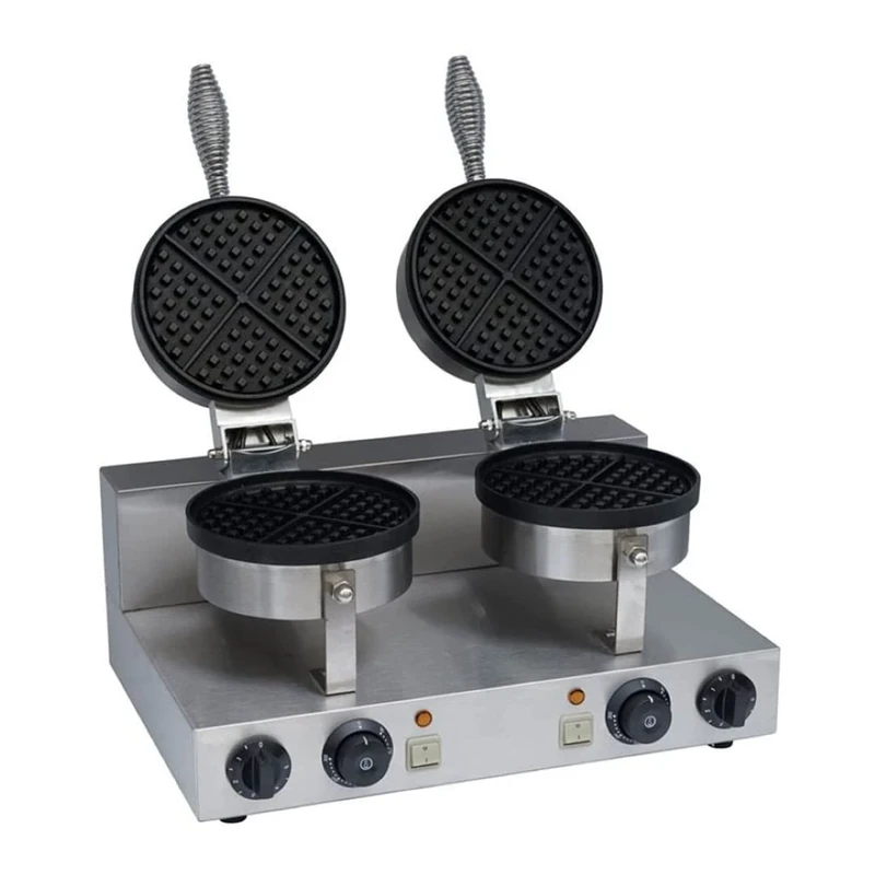 Stalwart DA-WB2 Commercial Waffle Maker Double Round