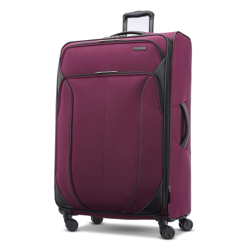 American Tourister 4 Kix 2.0 Softside Expandable Luggage with Spinners, Purple Orchid, 24 Spinner, 4 Kix 2.0 Softside Expandable Luggage with Spinners