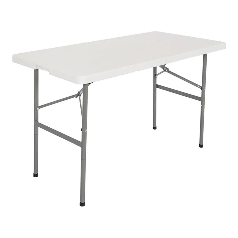 Stalwart DA-HQZ122 Folding Catering Table 4ft White Plastic