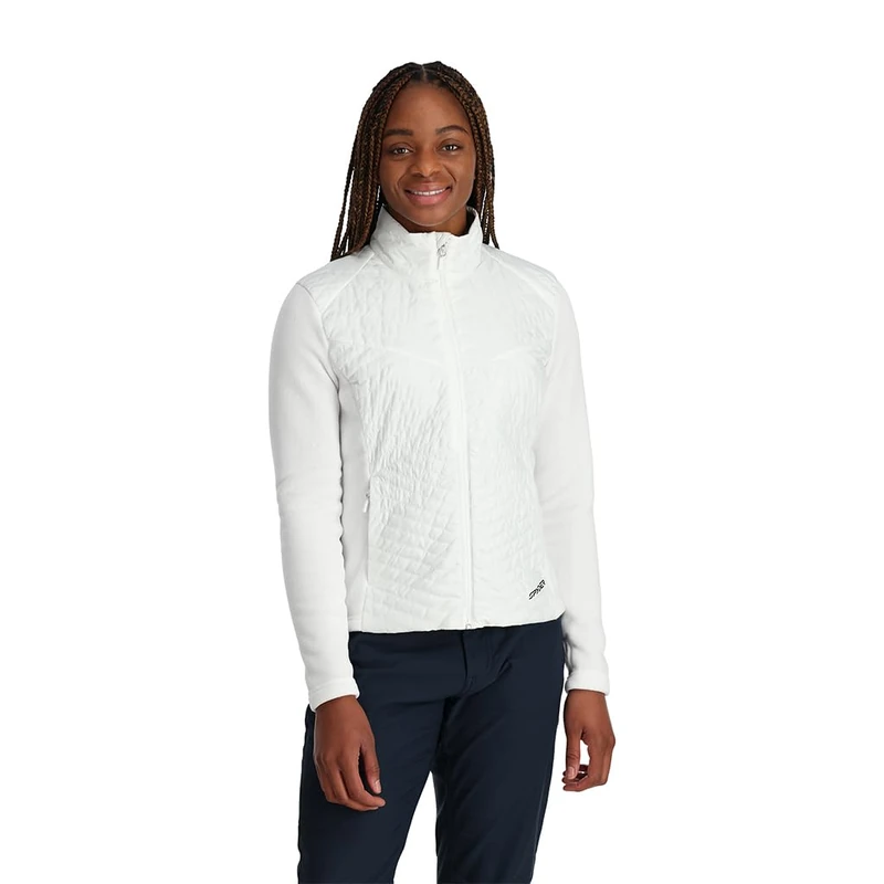 Spyder Women's Pursuit Insulator Jacket Fleece, White, XL
