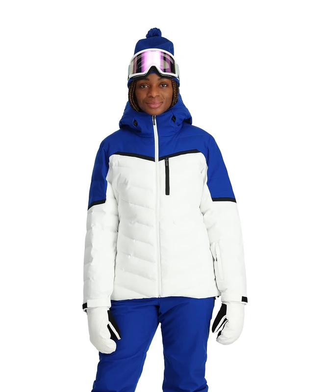 Spyder Women's Brisk Synthetic Down Ski Jacket, White, S