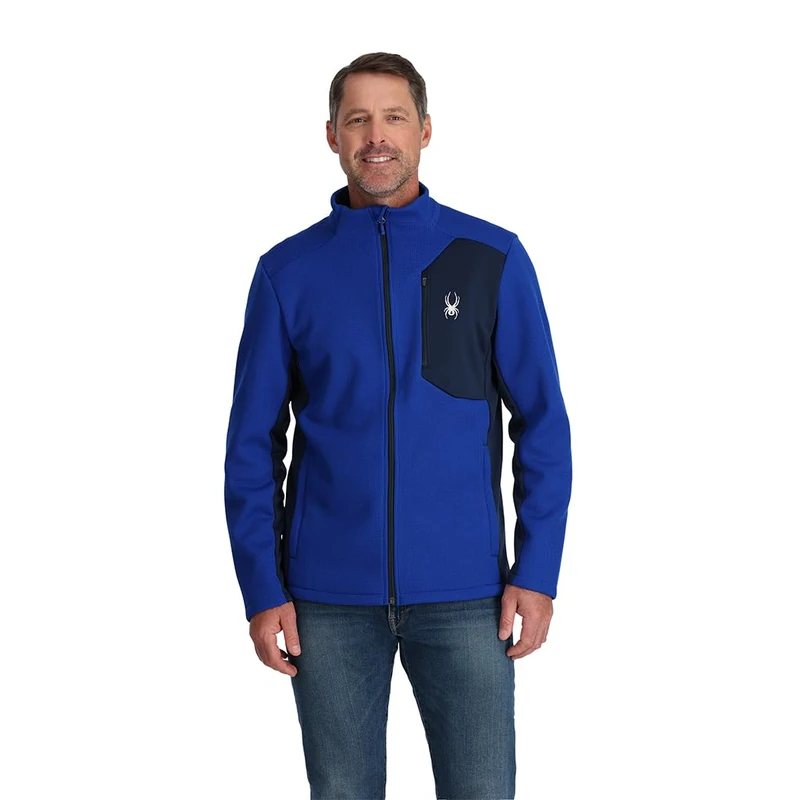 Spyder Men's Bandit Fleece Jacket, Electric Blue, XXL