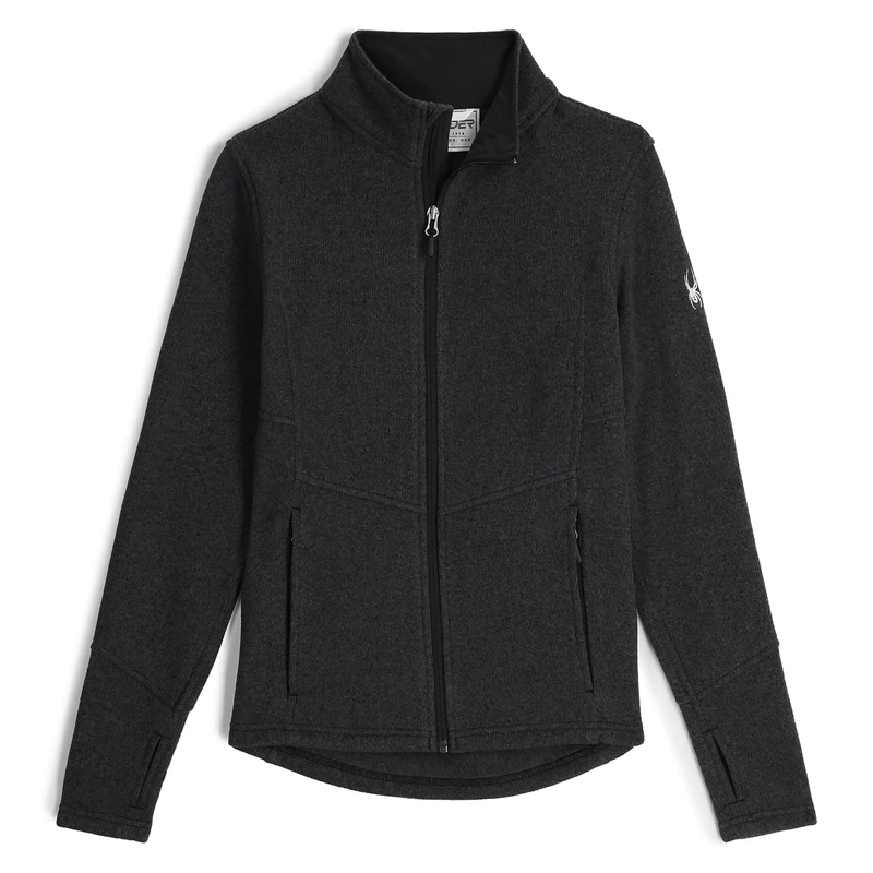 Spyder Women's Soar Full Zip Fleece Jacket, Black, S