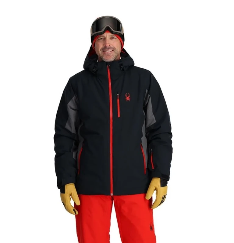 Spyder Men's Vertex Jacket Ski, Black, XL