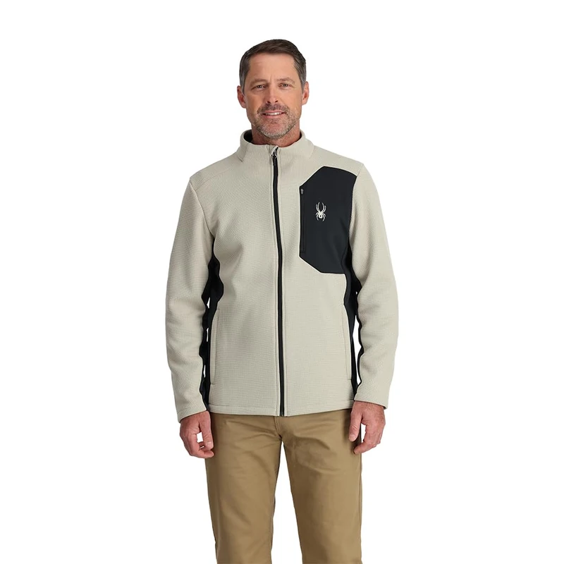 Spyder Men's Bandit Fleece Jacket, Sandstorm, XXL