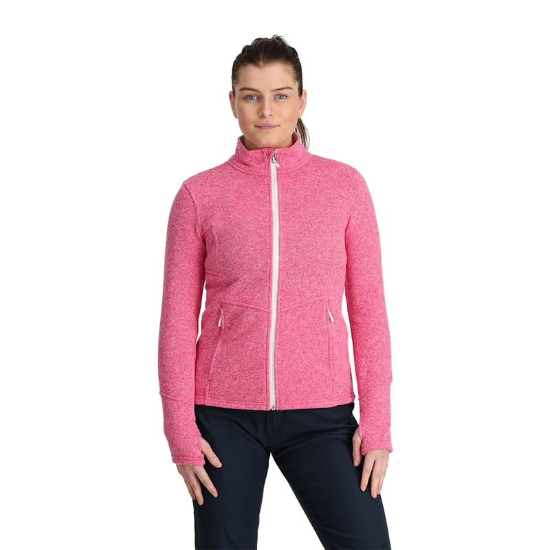 Spyder Women's Soar Full Zip Fleece Jacket, Pink, M