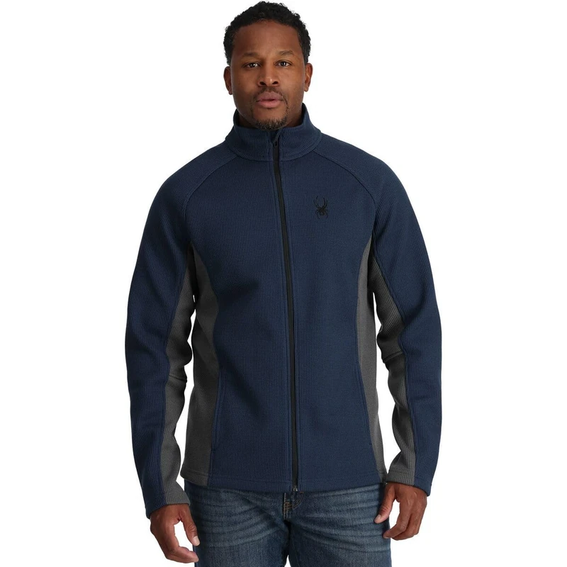 Spyder Men's Constant Full Zip Fleece Jacket, True Navy, M