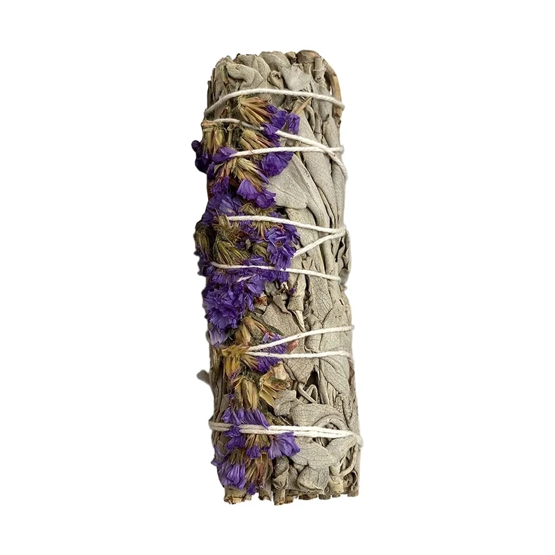 Wholesale Purple Sinuata and White Sage Smudge Sticks, 4", 100 Pieces