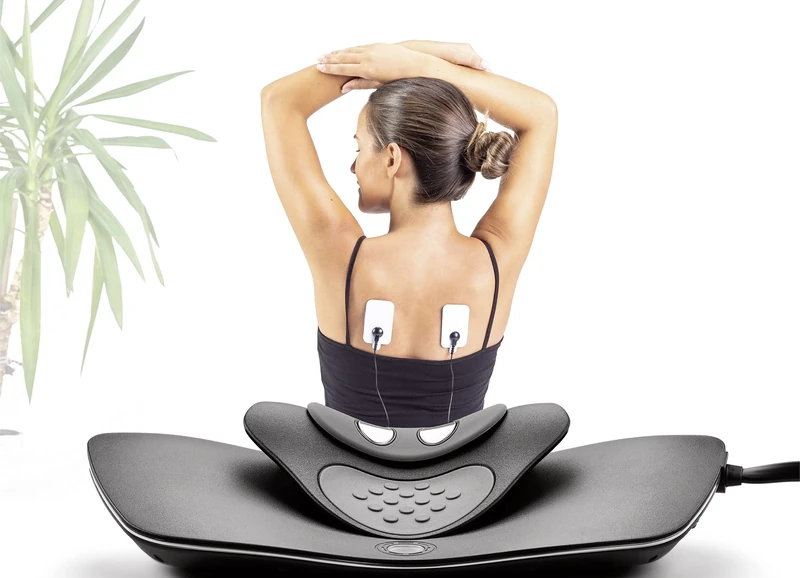 Neck Stretcher with Impulse Massage, Stretches to a Gentle, Specific Way, Air Cushion, Stretch Module, Pulse Massage and Heat, Relieves The Neck Area, Functions Adjustable via Remote Control