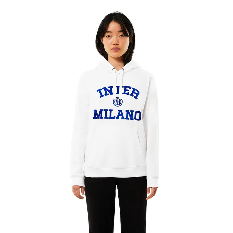 Inter Women's Hooded Sweatshirt White/Blue