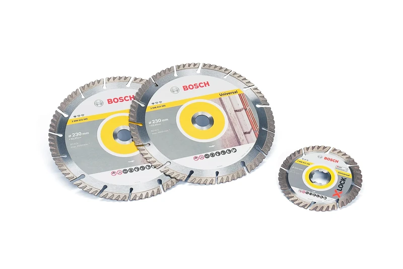 Bosch Professional Diamond Cutting Disc Standard for Universal X-Lock + M14 (for Concrete, Ø 125 & 230 mm, Accessories Large Angle Grinder)