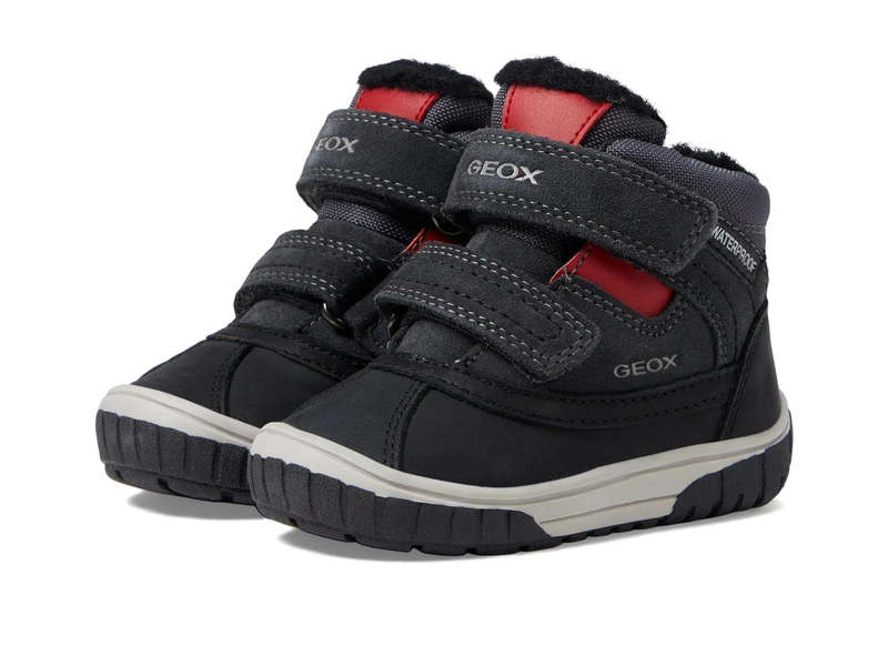 Geox Baby Boys' B Omar Boy WPF BAnkle Boot, Dk Grey Red, 3.5 UK