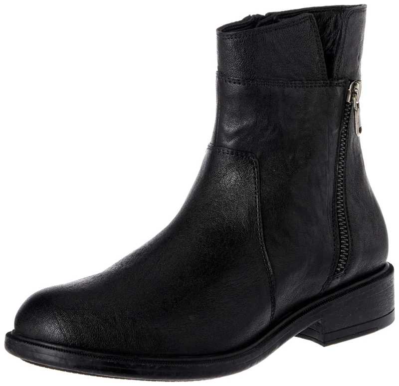 Geox Women's D Catria ankle boot, black, 6 UK