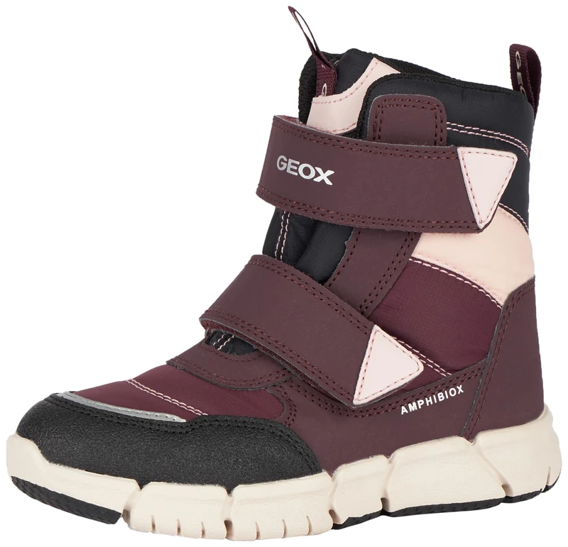 Geox Girls J Flexyper Girl B Ab, Dk Burgundy, 1 UK