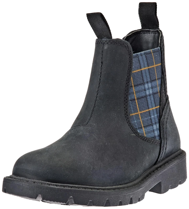 Geox J Shaylax Boy Ankle Boot, Black Dk Yellow, 2.5 UK