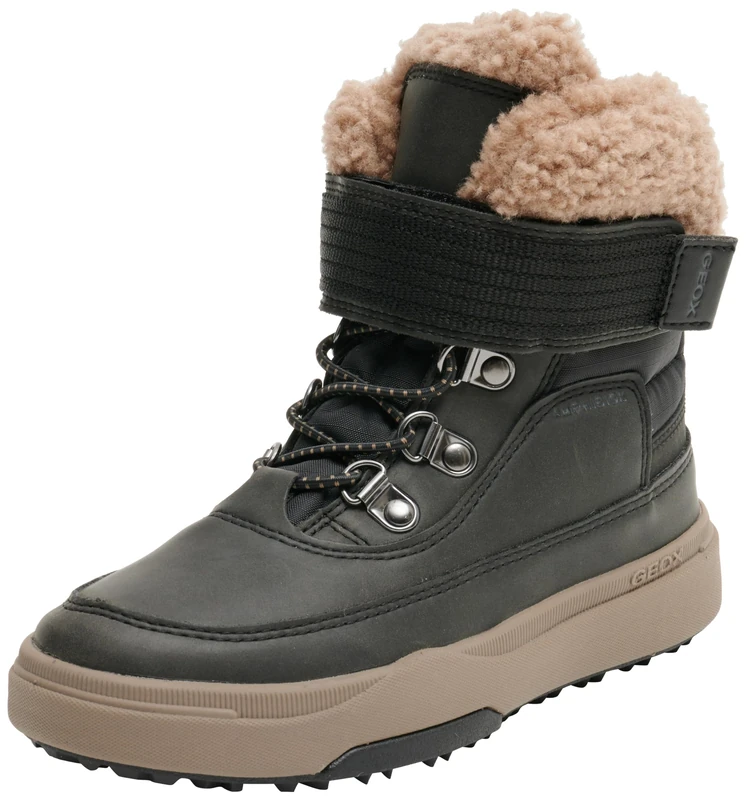Geox Boys J Bunshee Pg Boy B AAnkle Boot, Black/beige, 6.5 UK