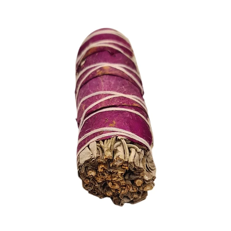 Wholesale Smudge Sticks, White Sage and Pink Petals 4", Pack of 50 - Image 1