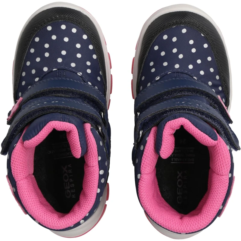 Geox Baby Flannel Girl B ABX Ankle Boot, Navy Fuchsia, 3.5 UK Child