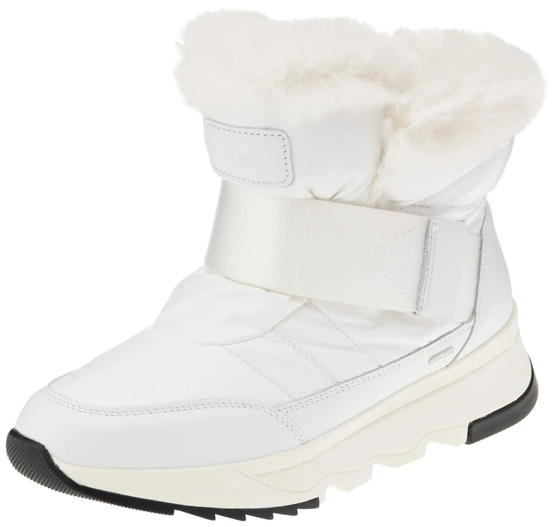 Geox D Falena B ABX Ankle Boot, White, 6 UK