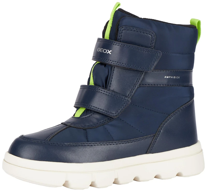 Geox Boys' B Willaboom Boy B Ab Ankle Boot, Navy lime, 7 UK
