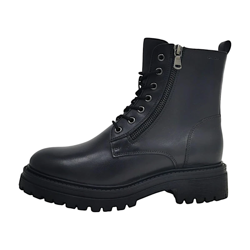 Geox Women's D Iridea Ankle Boot, Black, 7 UK